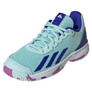 Juniors Courtflash Tennis Shoes Semi Flash Aqua and Lucid Blue