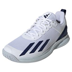 Mens Courtflash Speed Tennis Shoes Dark Blue and White