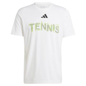 Mens Hi-Vis Graphic Tennis Tee White