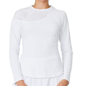 Womens Raglan Long Sleeve Tennis Top White