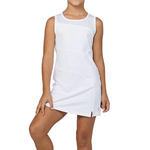 Girls Dot Mesh Tennis Dress White and Dot Mesh