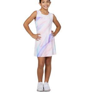 Girls Square Mesh Tennis Dress Watercolor
