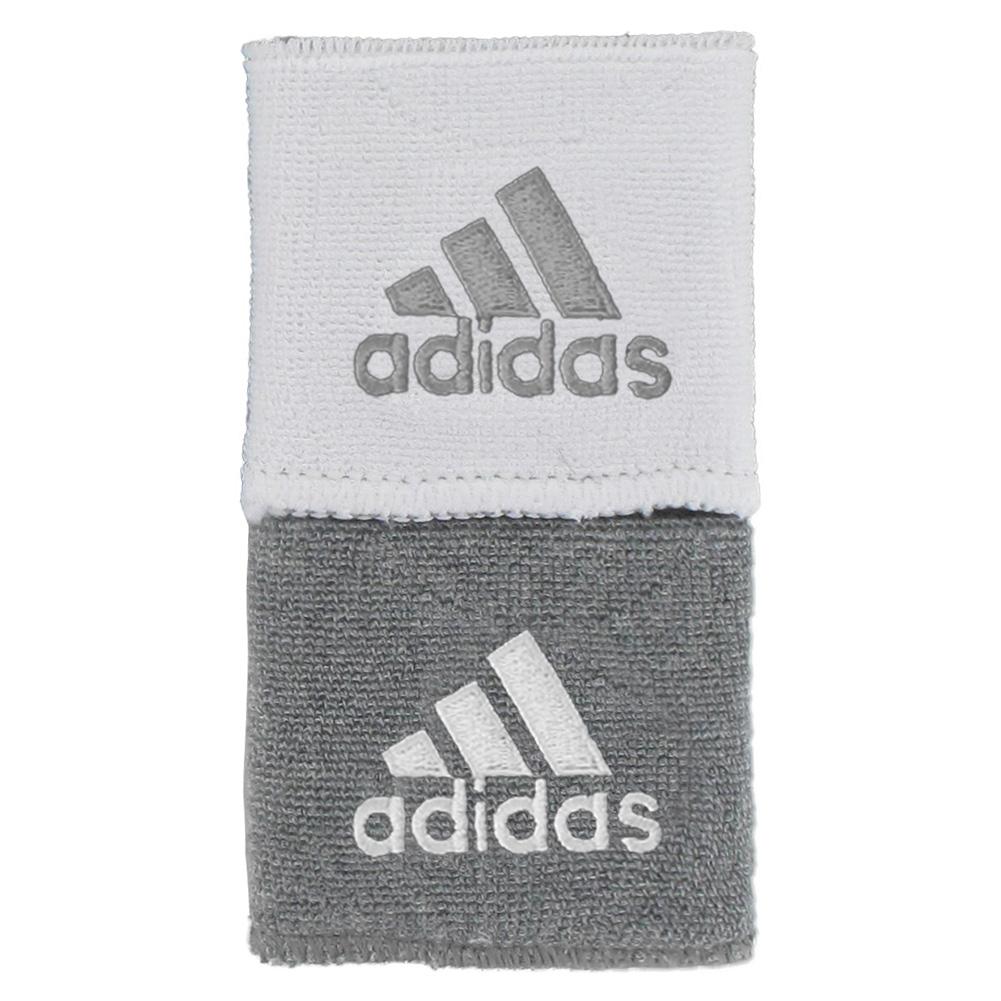  Interval Small Reversible Tennis Wristbands Gray And White