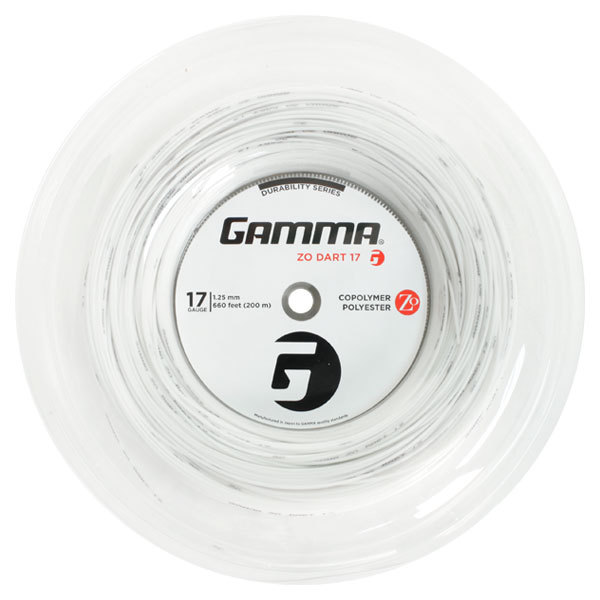 Gamma Zo Dart White 17G Tennis String Reel