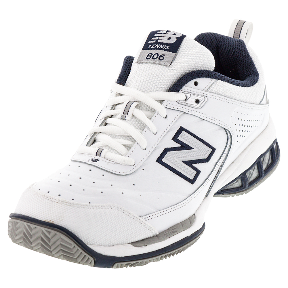 NEW BALANCE Men`s MC806 2E Width Tennis Shoes White