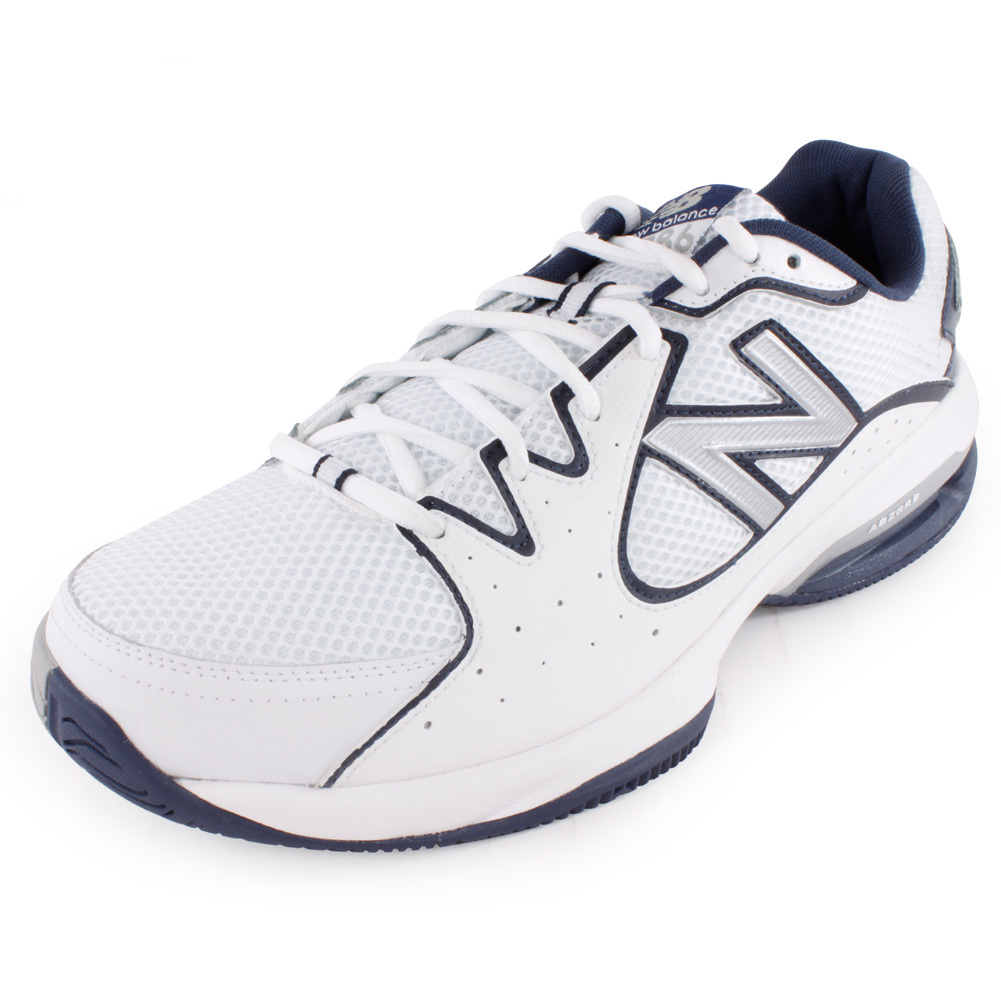 Men`s 786 2e Width Tennis Shoes White And Navy | Tander