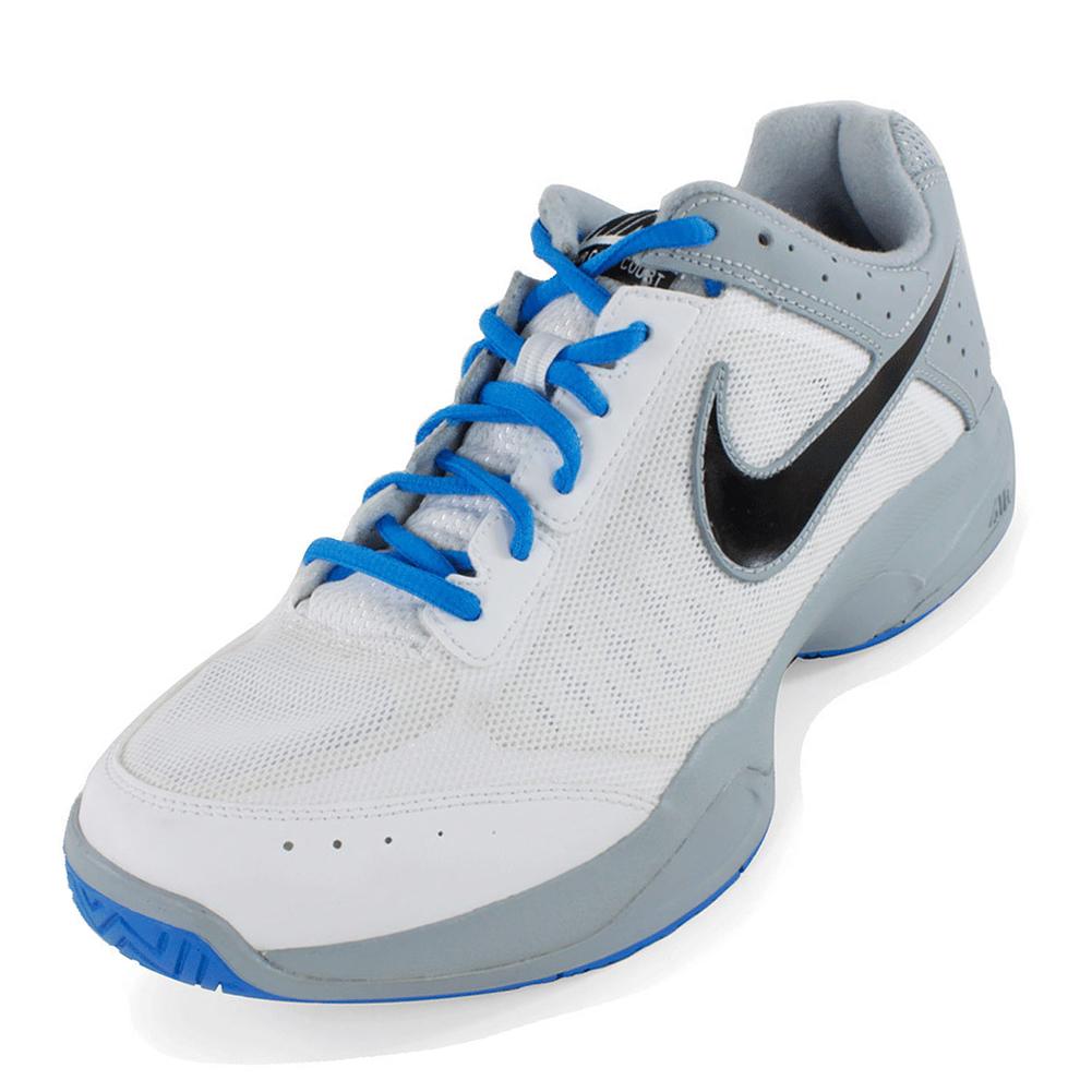 Men`s Air Cage Court Shoes White And Light Magnet Gray | Quilium