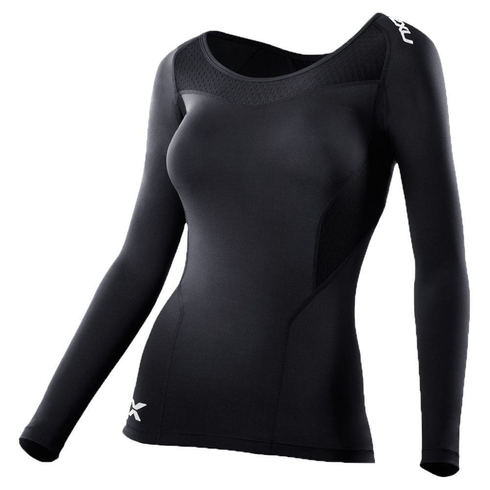  Women's Long Sleeve Compression Top Black