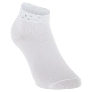 Rhinestone Cuff Footie Womens` Socks