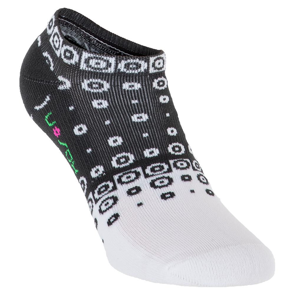 Women's U SoxLight Weight Low Cut Tennis Socks in Silver and White Print