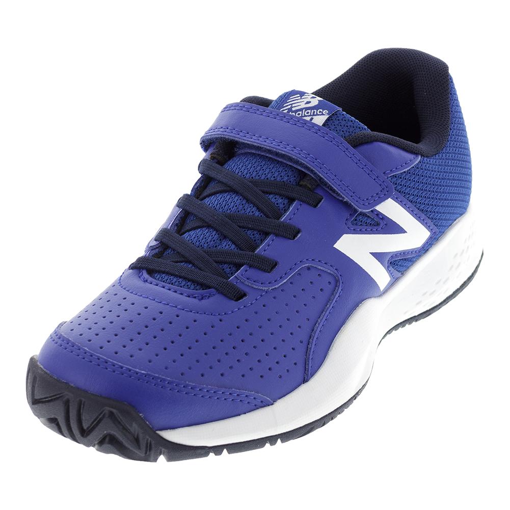 New Balance Junior&#39;s 696V3 Tennis Shoe (Blue/White)