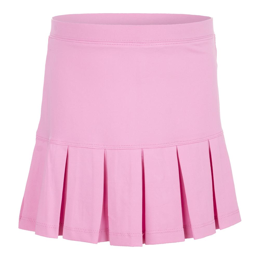 Little Miss Tennis Girls’ Pleated Tennis Skort in Pink