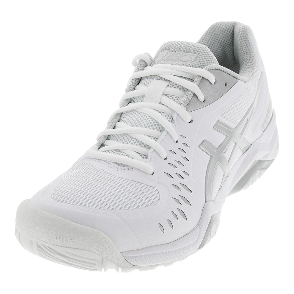ASICS Men`s Gel-Challenger 12 Tennis Shoes in White and Silver | Tennis ...