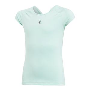 Girls` Ribbon Tennis Top Clear Mint