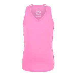 Girls` V-Neck Cutout Tennis Tank Pink