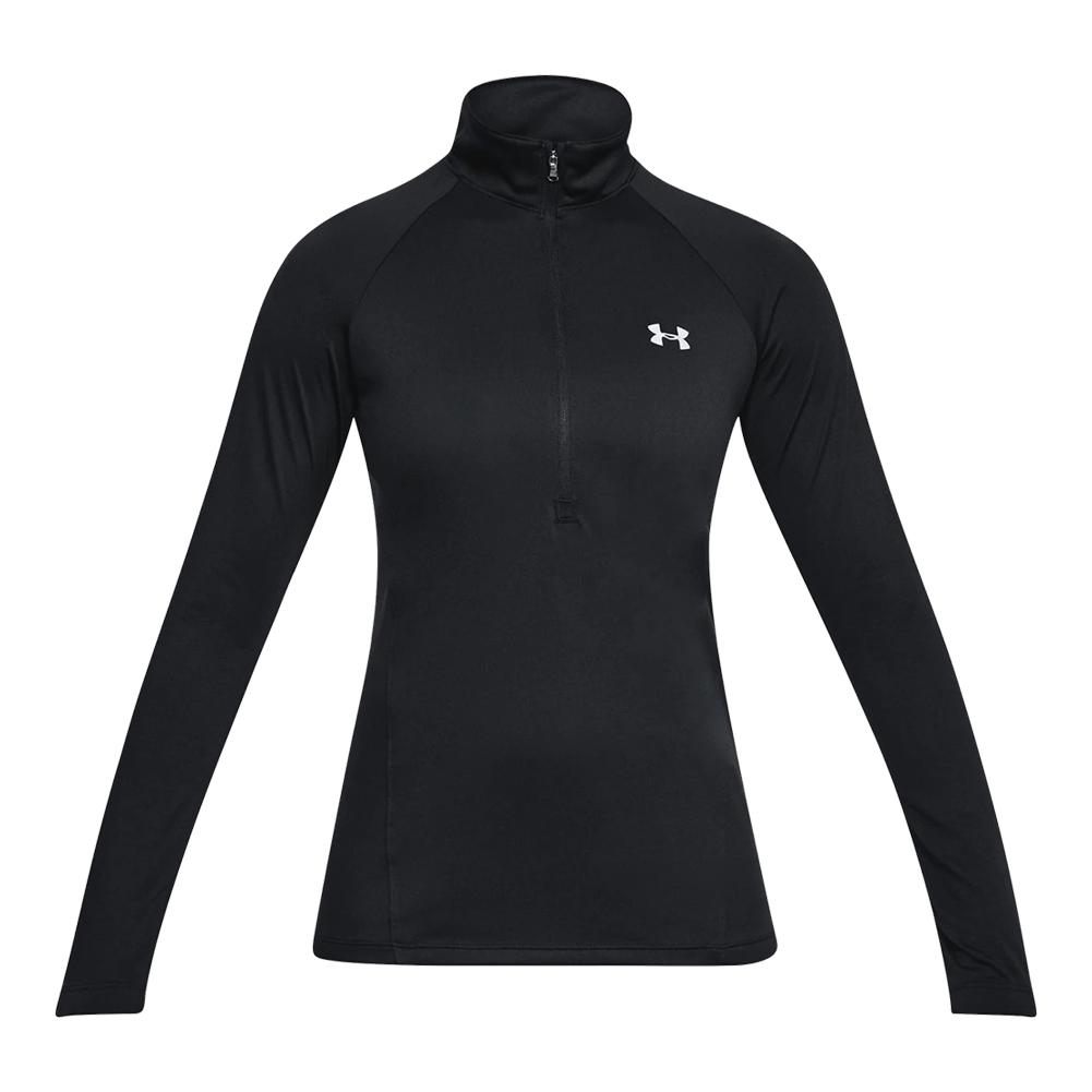 Under Armour Women's Tech Solid 1/2 Zip Top in Black