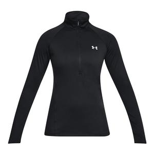 Women`s Tech Solid 1/2 Zip Top Black