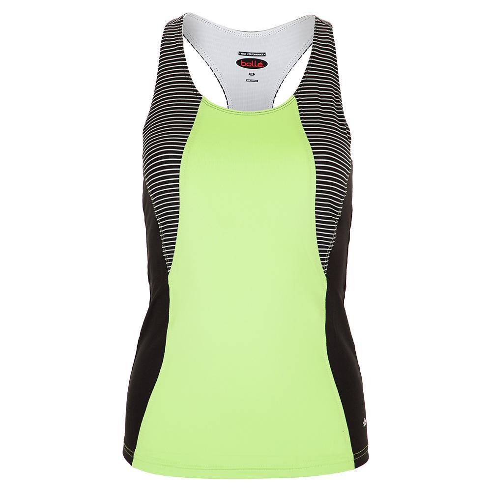 Bolle Women's Velocity Racerback Tennis Tank in Melon and Black