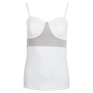 Women`s Contour Tennis Tank White