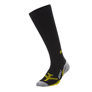 Men`s Flight Compression Socks Black and Yellow