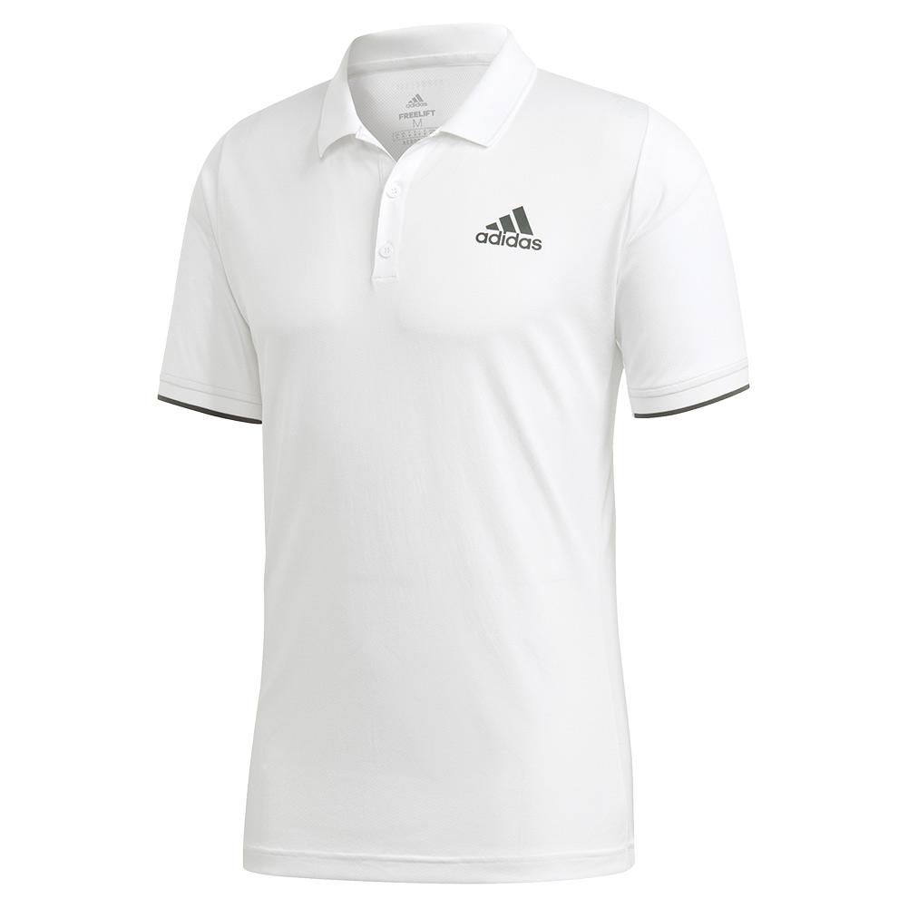 adidas Men`s Game Set FreeLift Tennis Polo White | Tennis Express
