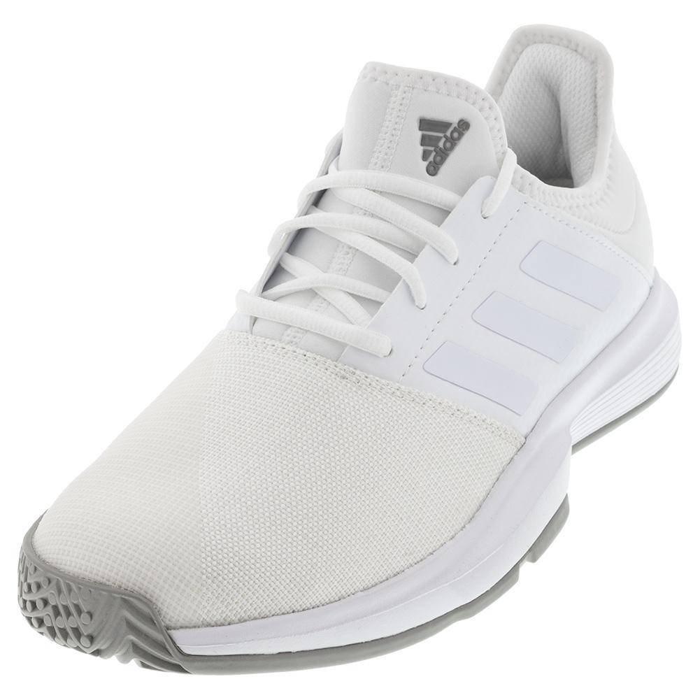 mens white adidas tennis shoes