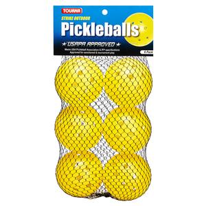 Outdoor Pickleballs 6 Pack Yellow