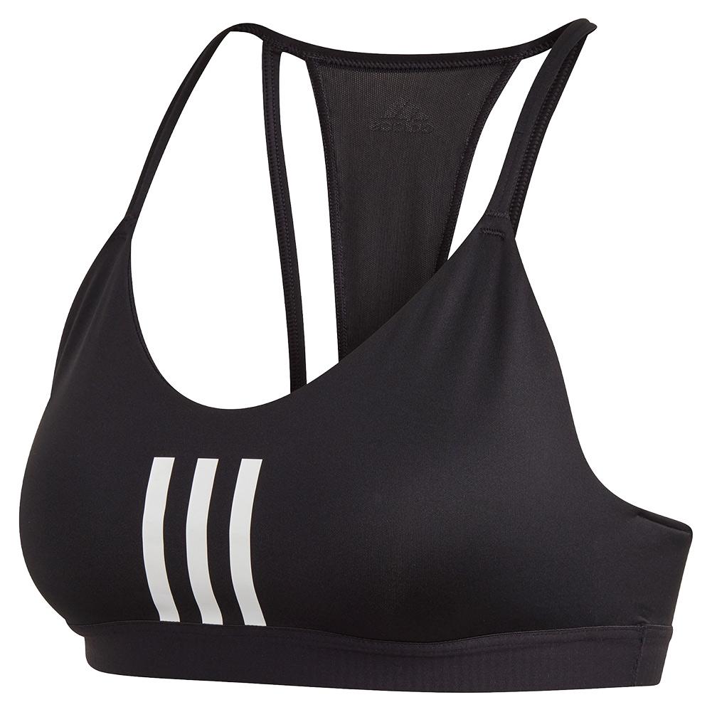 adidas 3 stripes racerback bra