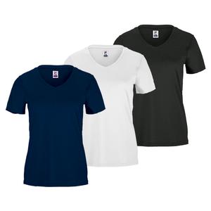 Women`s Essentials Short Sleeve Tennis V-Neck