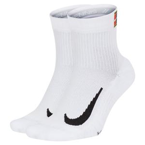 Court Multiplier Max Ankle Tennis Socks 100_WHITE