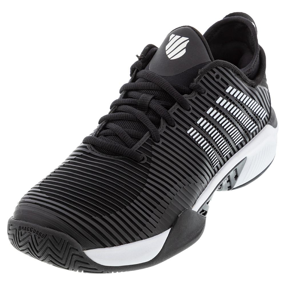 Arthur Lieve Min K-Swiss Men`s Hypercourt Supreme Tennis Shoes Black and White | Tennis  Express | 06615-002