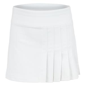 Girls` Side Pleat Tennis Skort White