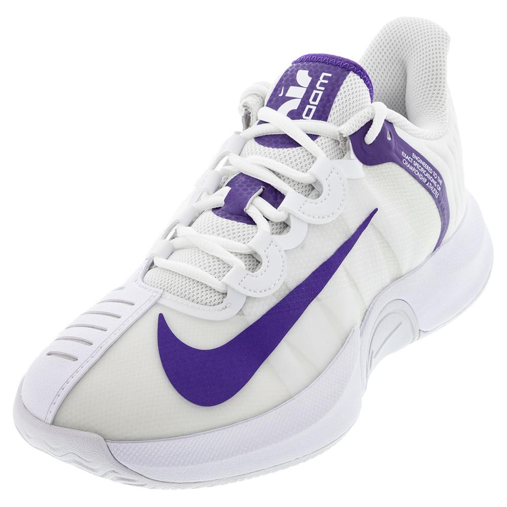 nike women's court air zoom gp turbo tennis shoes white and laser fuchsia