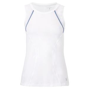 Women`s Full Back Tennis Tank White and Patagonia