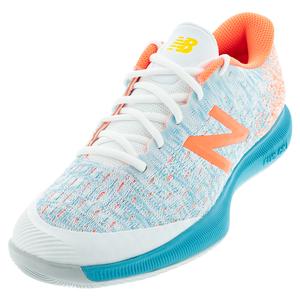 Women`s FuelCell 996v4 B Width Tennis Shoes White and Citrus Punch