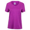 Women`s V-Neck Short Sleeve Pickleball T-Shirt 557_PURPLE_HT