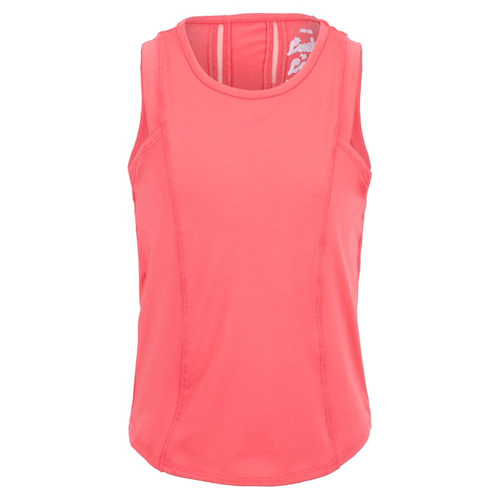 Lucky In Love Girls’ Starter Tennis Tank in Punch | Tennis Express