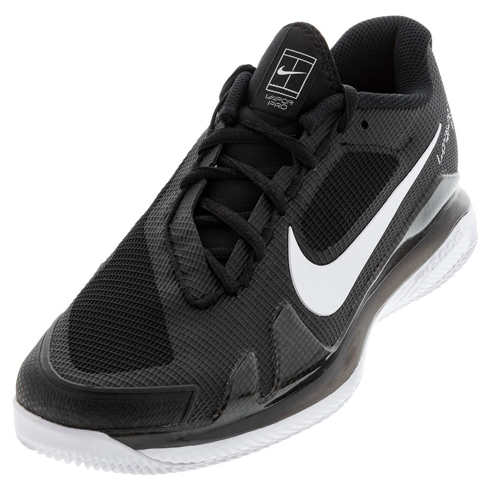 NikeCourt Men`s Air Zoom Vapor Pro Tennis Shoes Black and White | Tennis