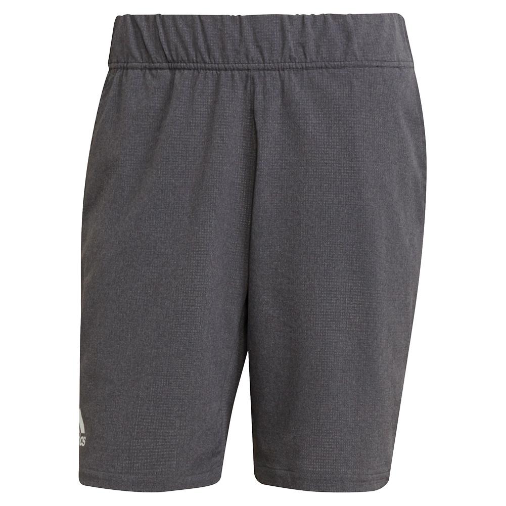 Men`s Ergo 7 Inch Tennis Short Dark Grey Heather and White