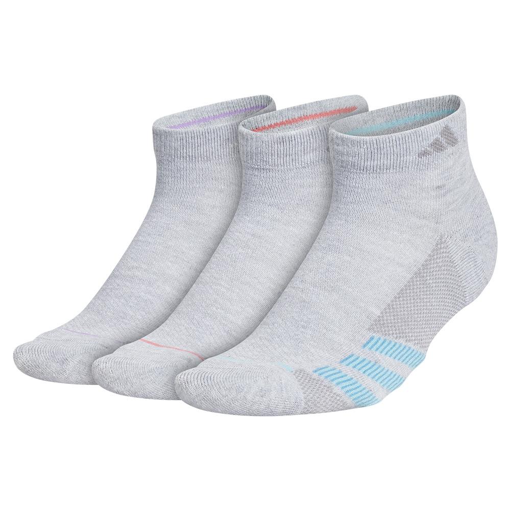 adidas Women`s Superlite Stripe II Low Cut Socks 3-Pack Cool Light ...