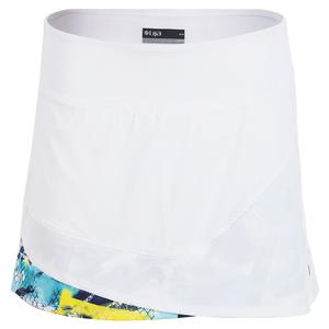 Women`s Power Tennis Skort White and Net Graffiti