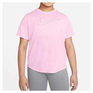 Girls` Dri-FIT One Short-Sleeve Top (Extended Size) 663_PINK_FOAM/GY
