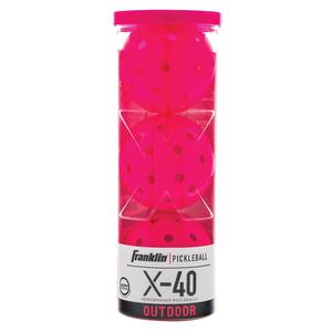 X-40 Outdoor Pickleballs 3 Pack Pink