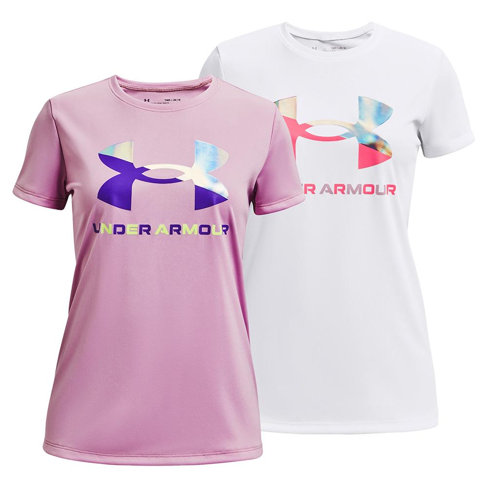 Under Armour Girls' Tech Big Logo Short Sleeve T-Shirt 