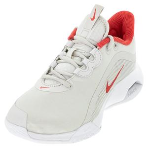 Women`s Court Air Max Volley Tennis Shoes Light Bone and Lobster