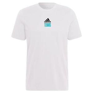 Men`s Paris Graphic Tennis T-Shirt White