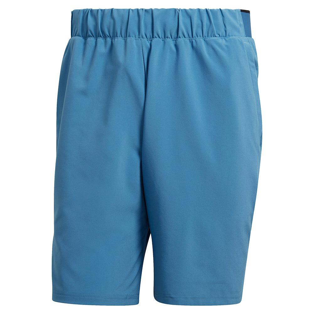  Men's Club Stretch Woven 9 Inch Tennis Short Altered Blue And Black