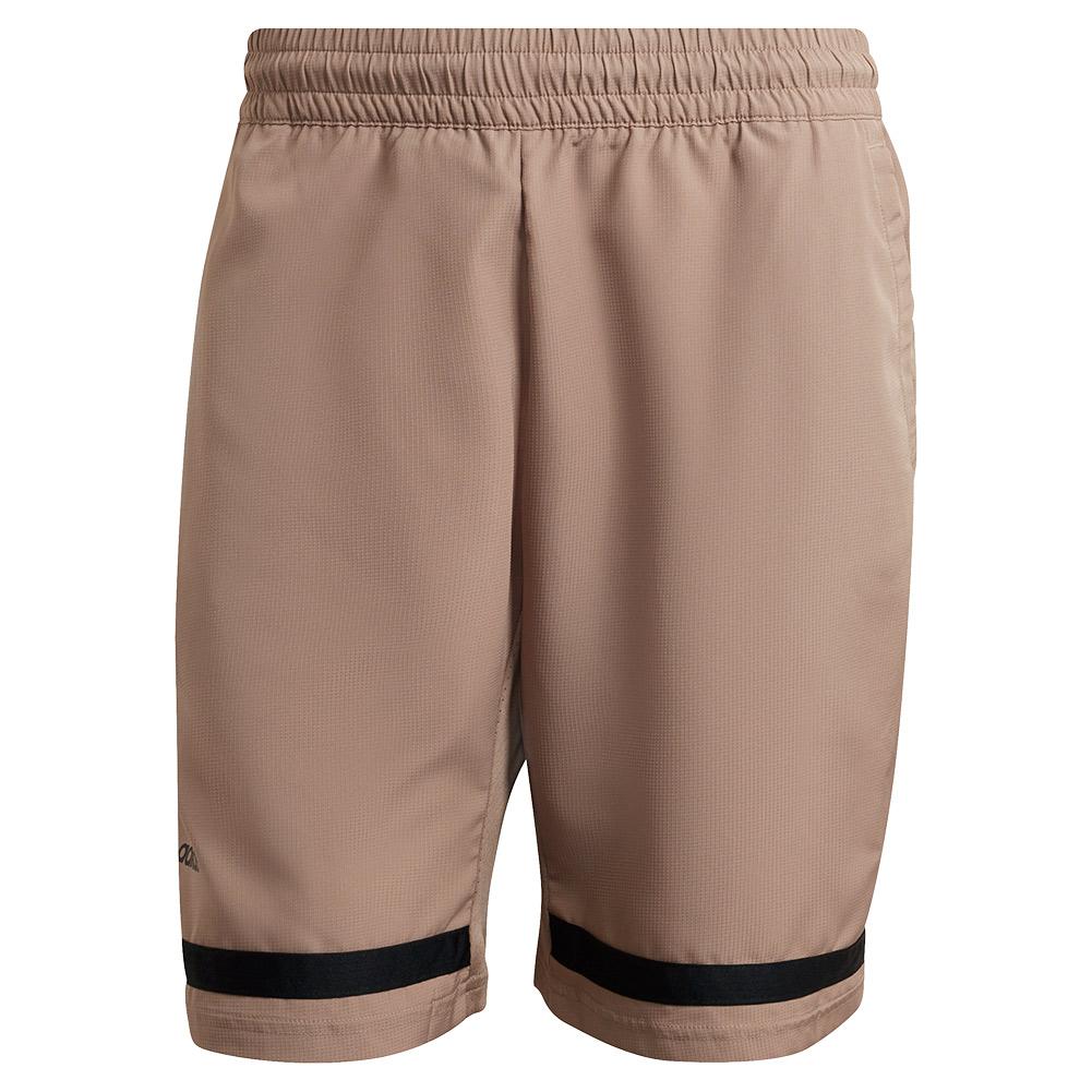  Men's Club 9 Inch Tennis Short Chalky Brown And Black