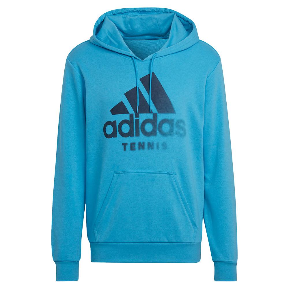 Adidas Men`s Category Graphic Tennis Hoody App Sky Rush and Shadow Navy