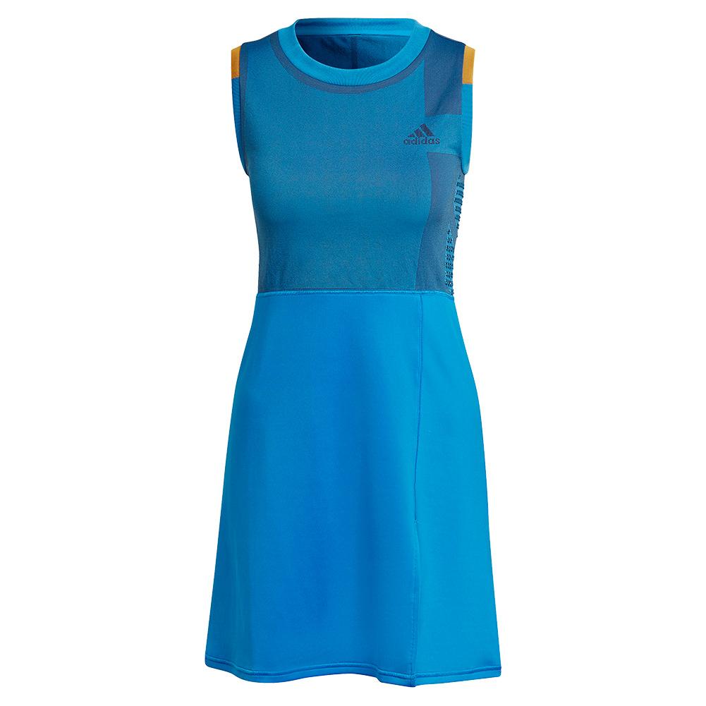  Women's Premium Primeknit Tennis Dress Blue Rush And Shadow Navy